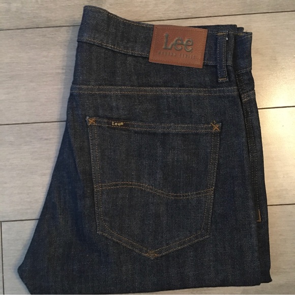 PREOWNED LEE MENS JEANS L231 SLIM FIT TAPPED LEG W33”x30”L LIKE NEW - Picture 7 of 11